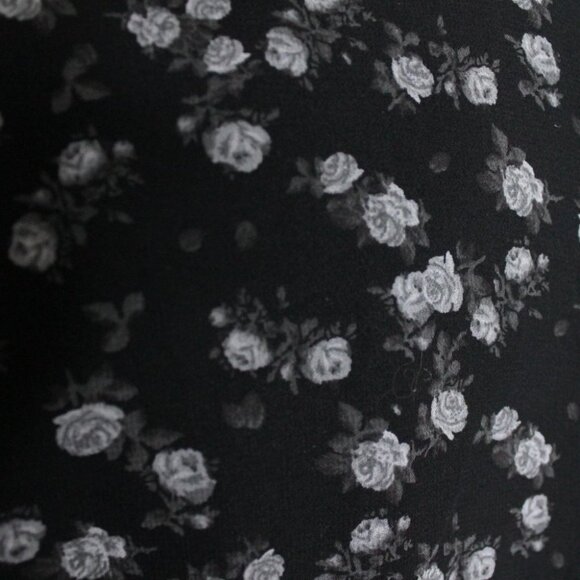 Michael Michael Kors Black Grey Floral Print Long Sleeve Blouse Size S - Picture 5 of 16